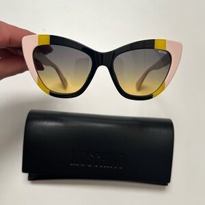 Moschino Cat Eye - teddy bear sunglasses sunnies pink yellow black